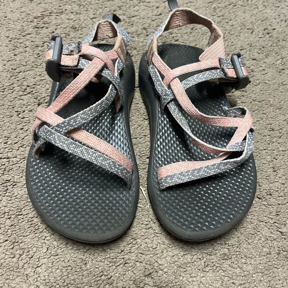 Chaco Strappy Sandals in Pink and Gray